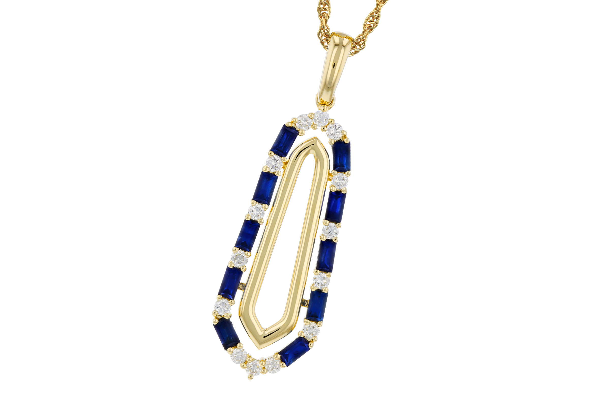 M276-12410: NECKLACE .74 TW SAPPHIRE .94 TGW
